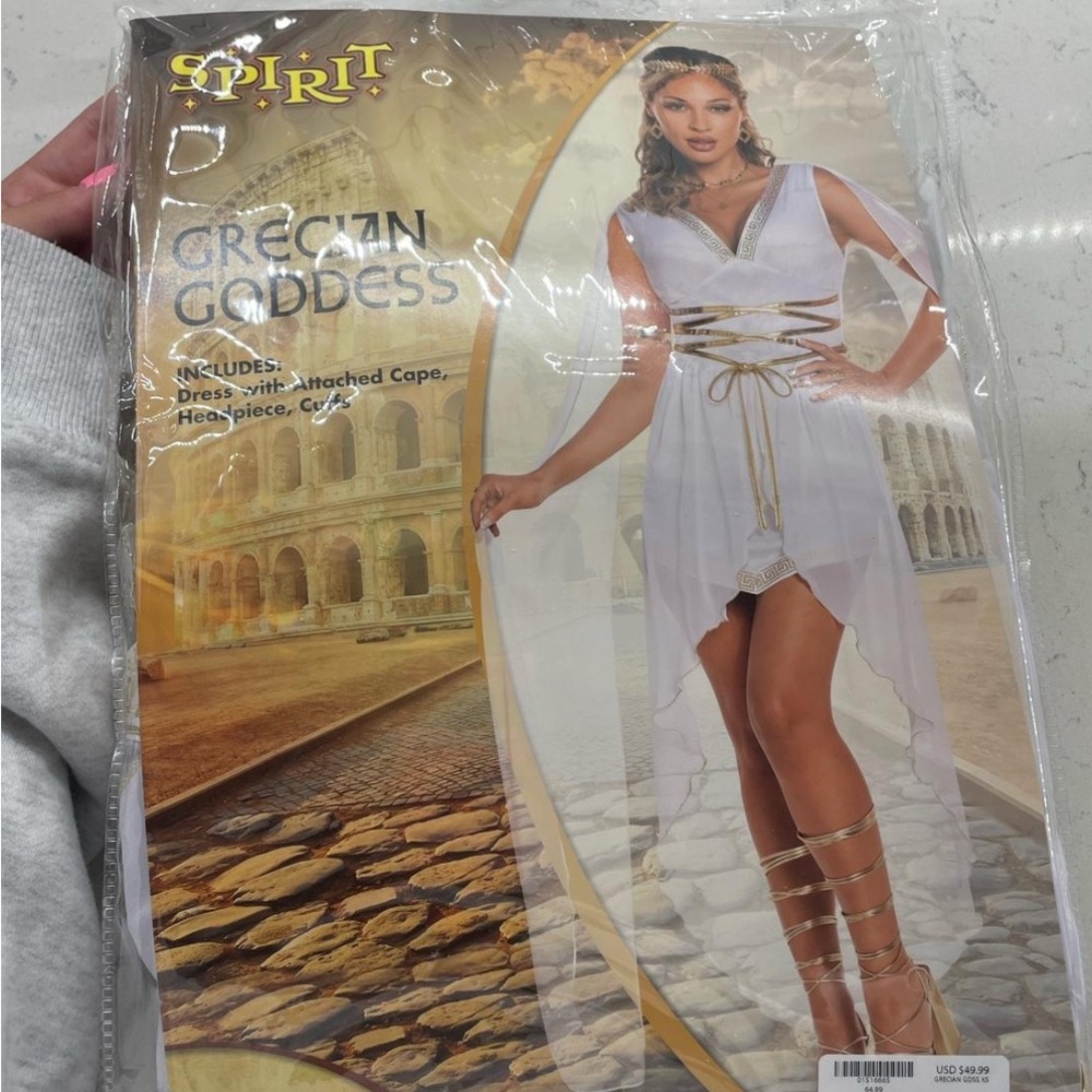 Spirit Grecian Goddess Costume in White and Gold